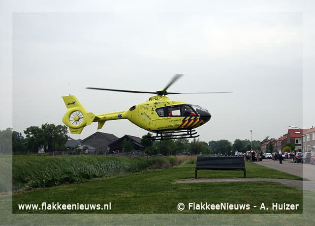 Traumaheli vliegt voor onwelwording