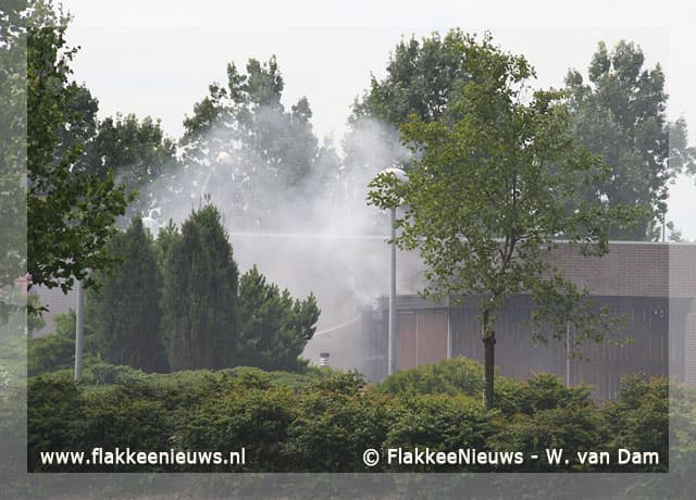 Brandweer voorkomt gebouwbrand