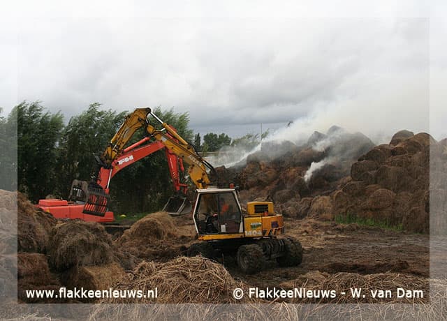 Hooirollen in brand