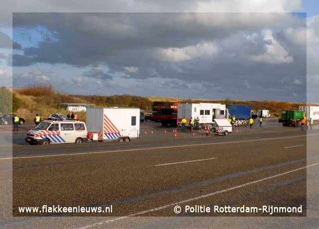 Politie houdt goederenvervoerscontrole