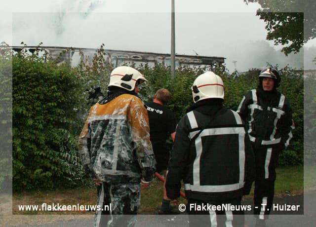 Stacaravan uitgebrand in Ouddorp