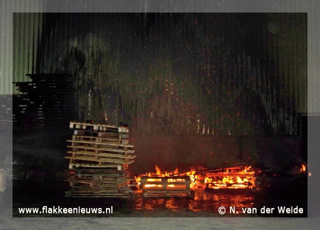 Buitenbrand nabij bedrijfspand