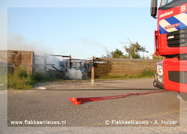 Volière uitgebrand in Herkingen