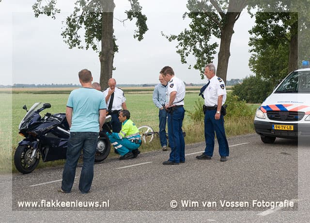 Ongeval met motorrijder en fietser