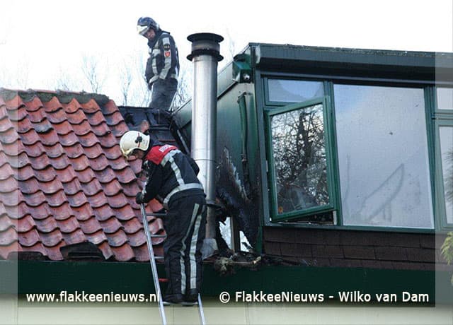Schoorsteenbrand in Ooltgensplaat