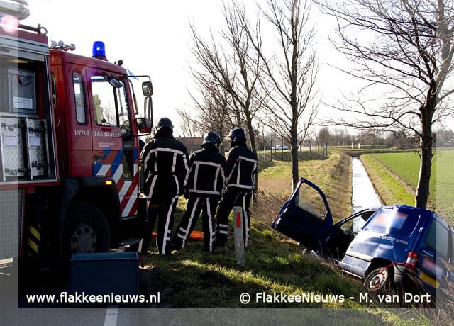 Auto tegen boom