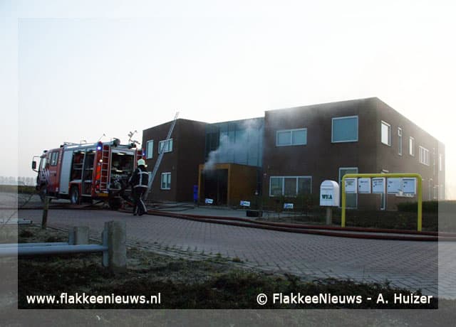 Brand in kantoorpand op Watertorenpark Dirksland