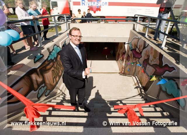 Heropening voetgangerstunneltje Melissant