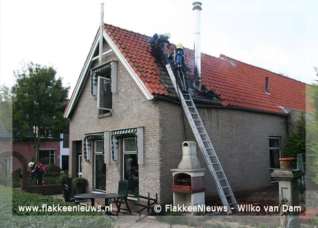 Schoorsteenbrand in Dirksland