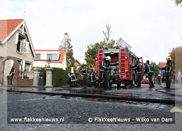 Schoorsteenbrand in Dirksland