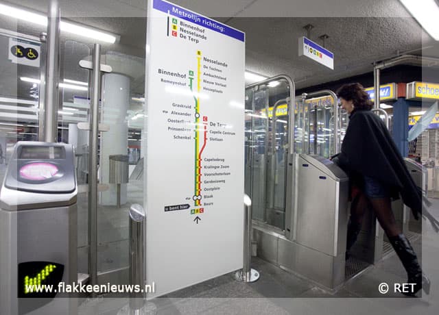 Nieuwe kleurbewegwijzering in de metro