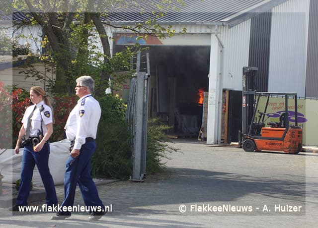 Brand bij reclamebedrijf in Middelharnis
