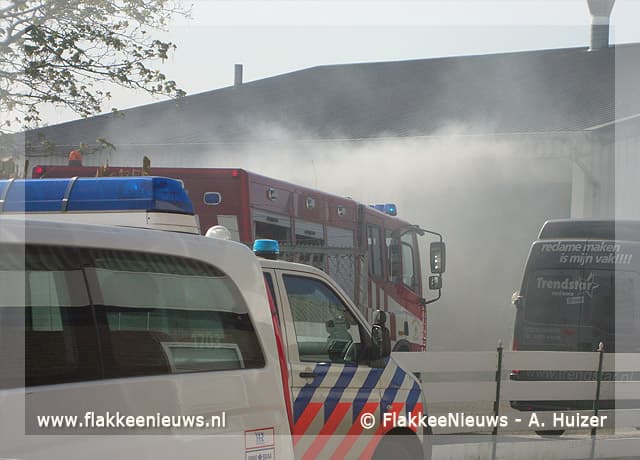 Brand bij reclamebedrijf in Middelharnis