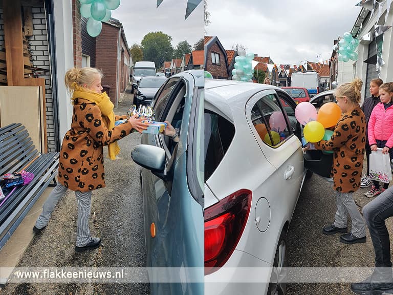 11-Jarige Jaylinn uit Middelharnis krijgt drive-thru verjaardagsfeest