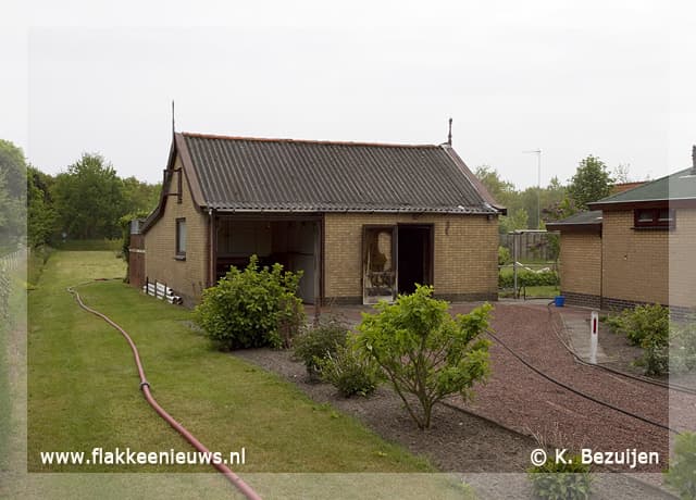 Brand in schuur bij Ouddorp