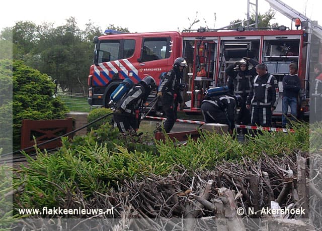Brand in schuur bij Ouddorp