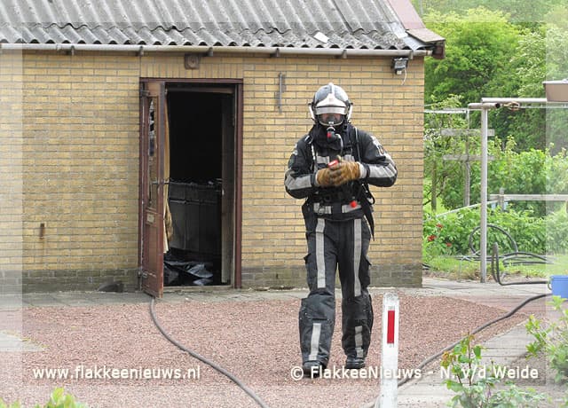 Brand in schuur bij Ouddorp
