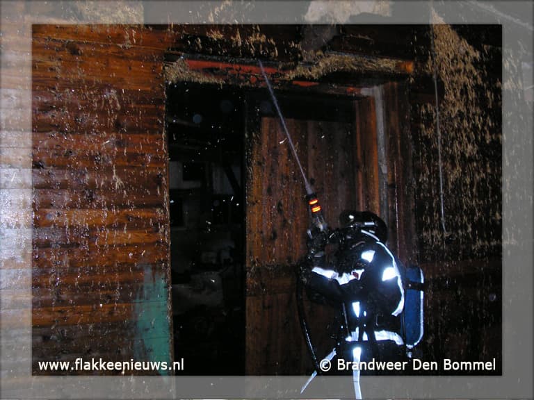 Brand in droogschuur