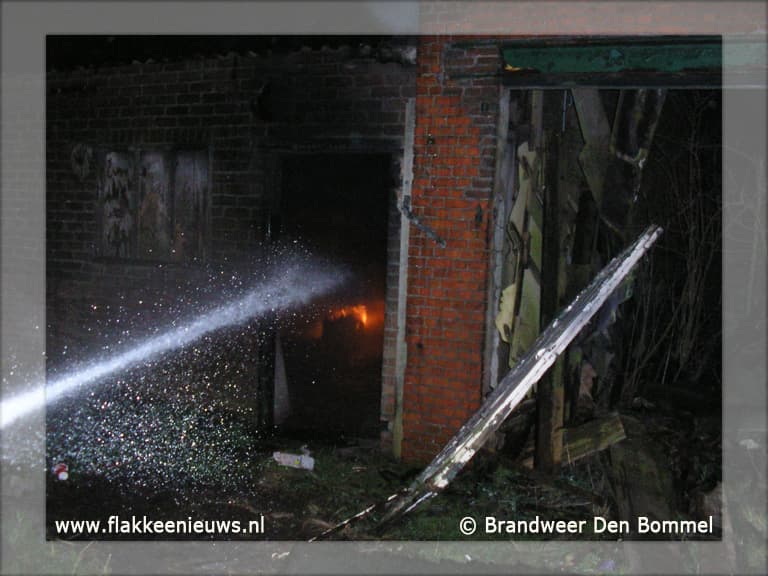 Brand in droogschuur
