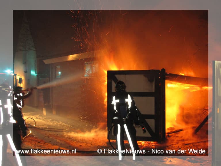 Brand in schuur
