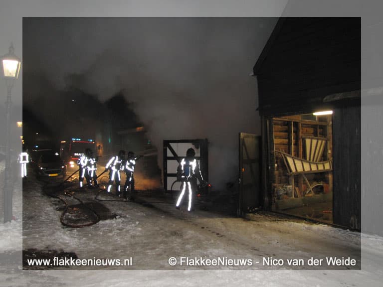 Brand in schuur