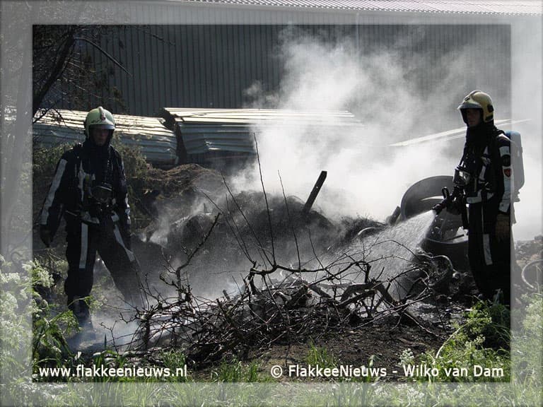 Brand bij boerderij in Melissant