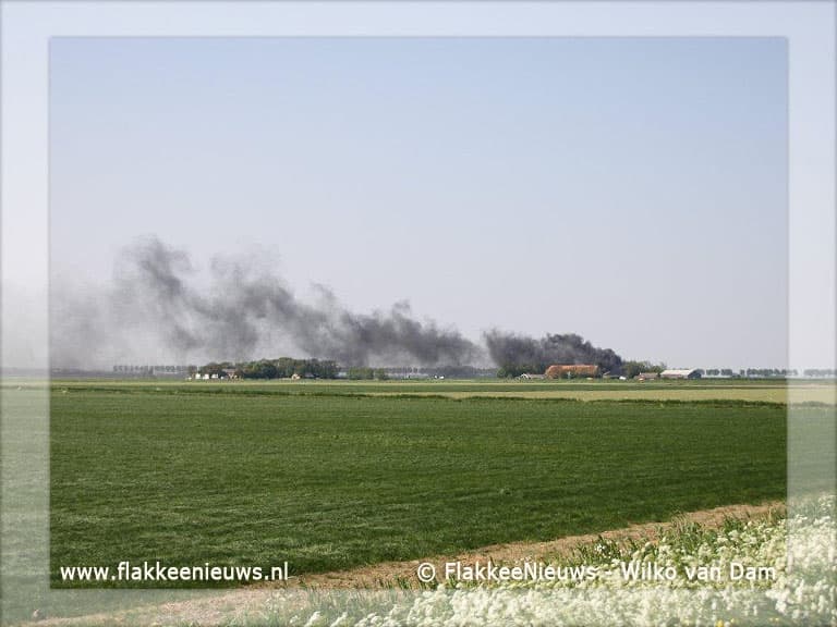 Brand bij boerderij in Melissant