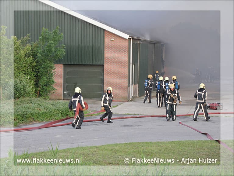 Grote brand in loods Dirksland