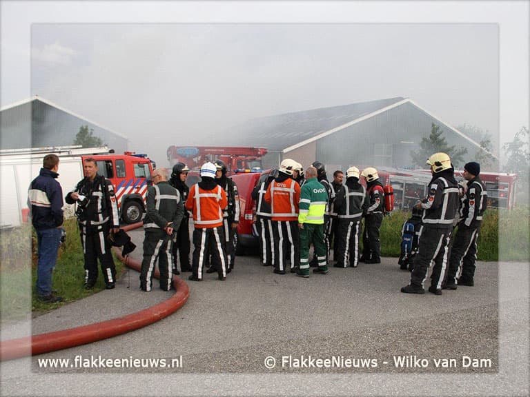 Grote brand in loods Dirksland