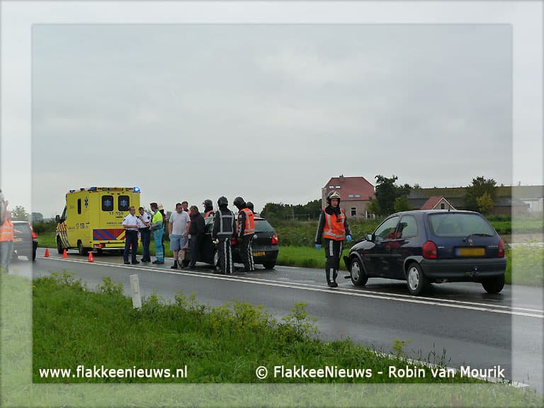 Ongeval N215 met drie personenwagens