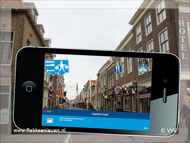 Bezienswaardigheden zichtbaar via Layar