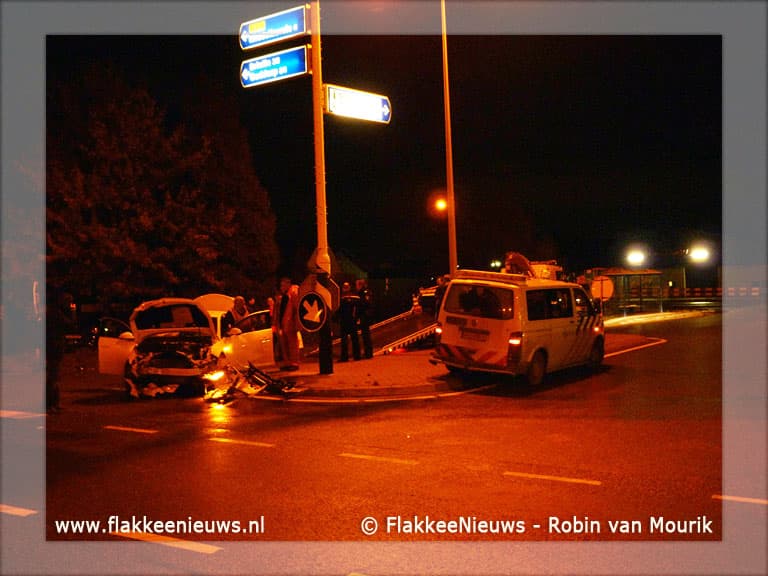 Grote schade bij ongeval Nieuwe-Tonge