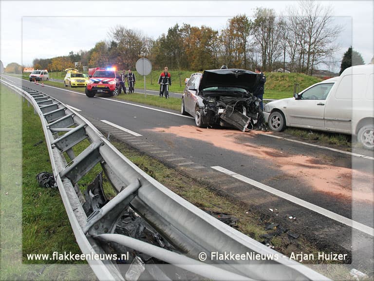 Gewonde bij aanrijding N215 Stellendam