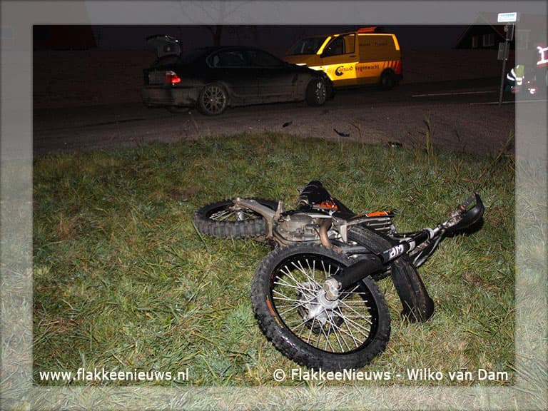 Motorrijder breekt been bij ongeval