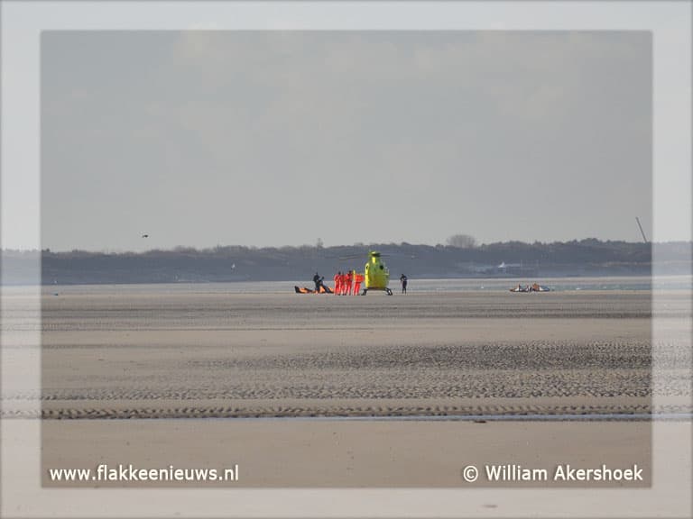Kiter gewond geraakt op de Brouwersdam