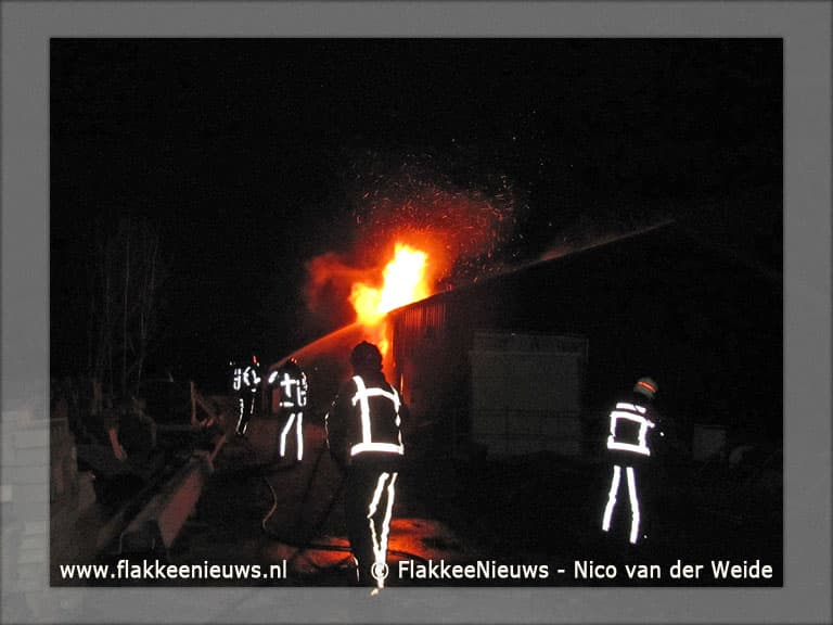 Brand in schuur Sommelsdijk