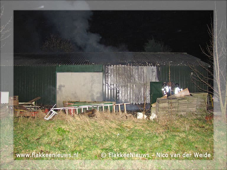 Brand in schuur Sommelsdijk
