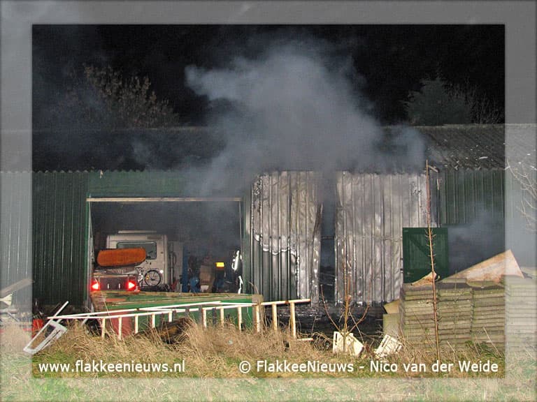 Brand in schuur Sommelsdijk