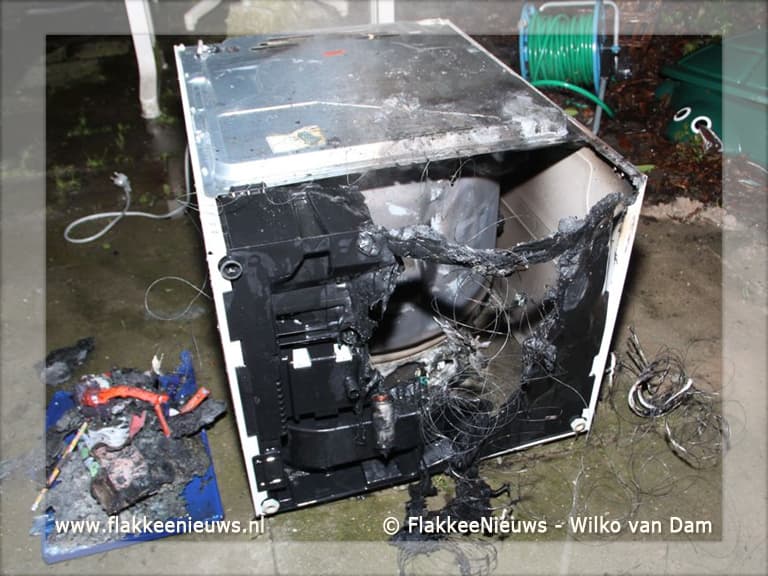 Brand in wasdroger