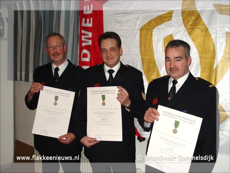 Jubilarissen bij de brandweer van Sommelsdijk