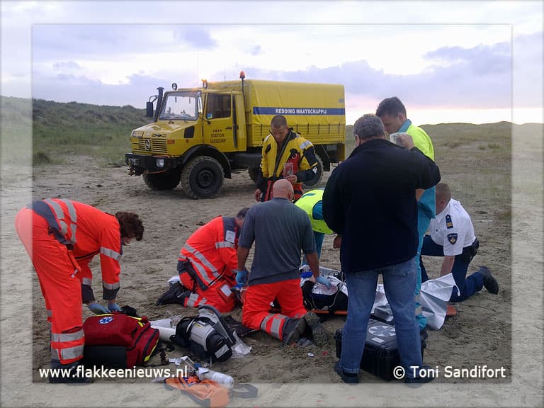 KHV station Ouddorp assisteert traumahelikopter