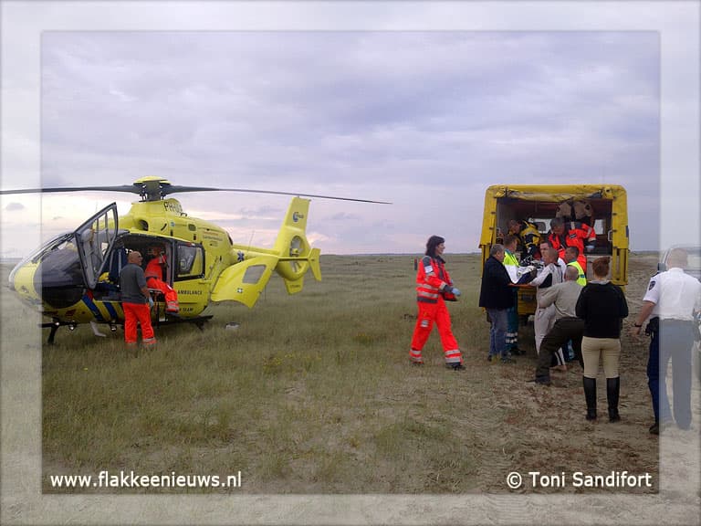 KHV station Ouddorp assisteert traumahelikopter