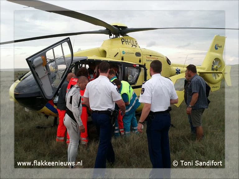 KHV station Ouddorp assisteert traumahelikopter