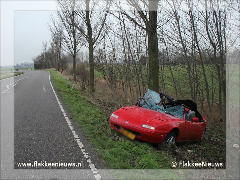 Eenzijdig ongeval Oudelandsedijk Middelharnis