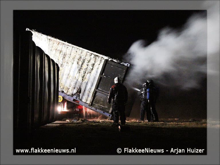 Middelbrand bij mileustraat Middelharnis