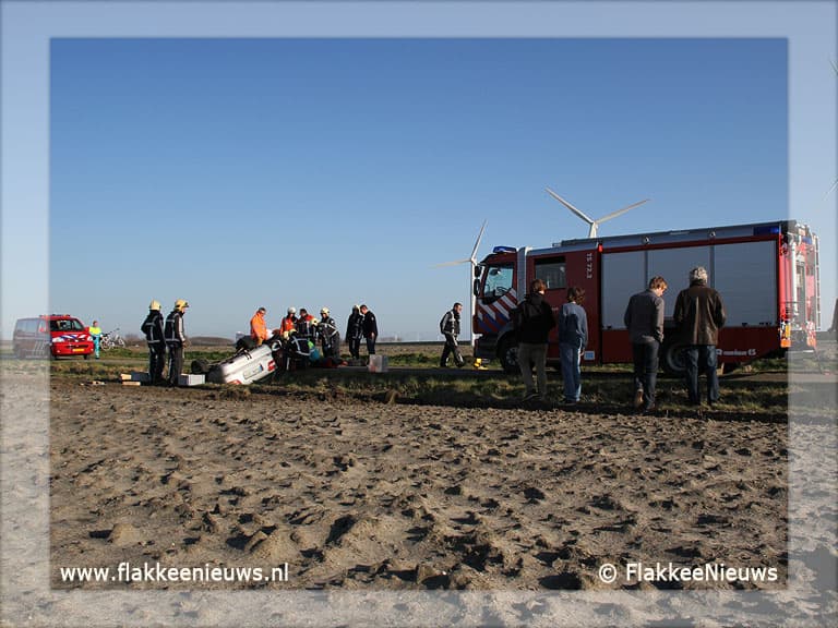 Gewonden bij ongeval in polder Herkingen