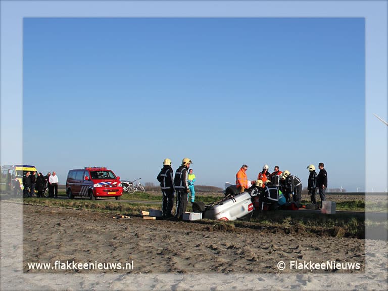 Gewonden bij ongeval in polder Herkingen