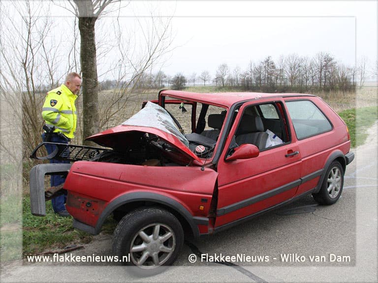 Eenzijdig ongeval in polder Nieuwe-Tonge