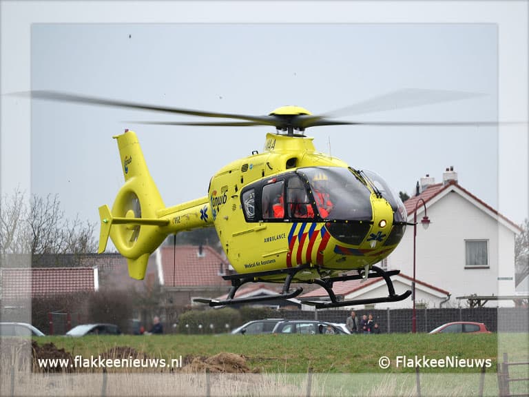 Traumaheli naar Ouddorp voor ongeval met baby