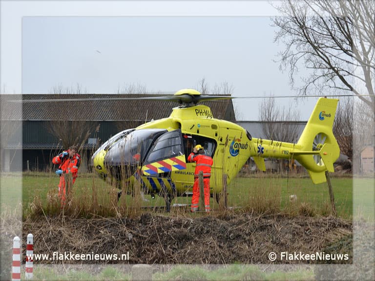 Traumaheli naar Ouddorp voor ongeval met baby